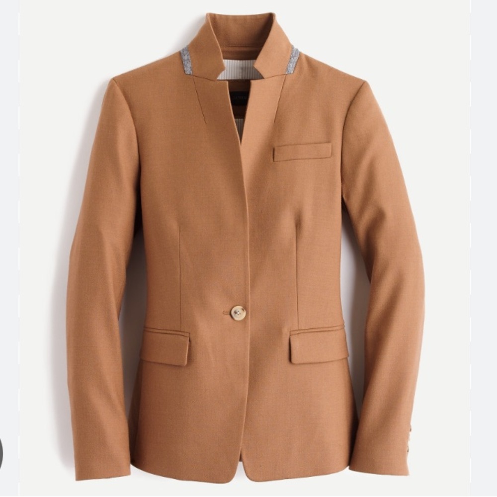 J. Crew Regent blazer in wool flannel Mustard‎ Blazer Size 4 NWT